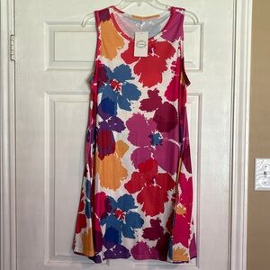 NWT! Camisa vibrant floral swing dress with POCKETS - NEW WITH TAGS